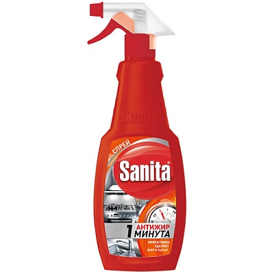 Чистящее средство SANITA спрей антижир 1 МИНУТА 750мл.*8 (9376)