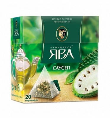 Чай Ява зеленый Пирамидки Саусеп пакет 20 ПАКЕТОВ*1,8 г*12шт (Орими Трэйд)