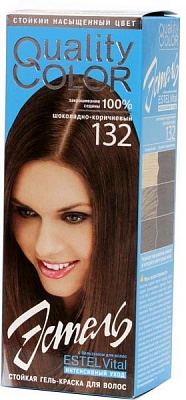 Гель-краска для волос "ЭСТЕЛЬ" №132 (шоколадно-коричневый)