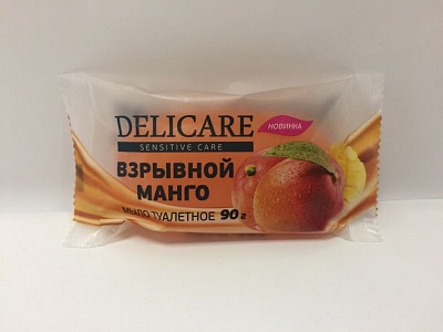 Мыло глицериновое DELICARE Взрывной манго 90гр.*24 / 3086145