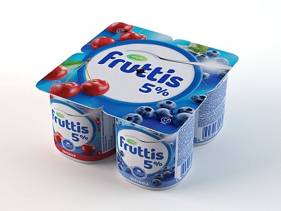 Продукт йогуртный Фруттис 5% 115гр.*24 вишня,черника (сливочн. лакомство) 