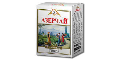 Чай Азерчай черный с чабрецом 100гр*12шт (арт.419829)
