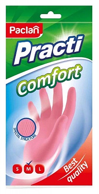 Перчатки резиновые PACLAN Practi Comfort размер М (407120) * 100