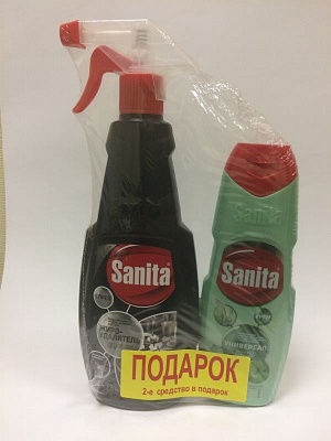  ПРОМО Спрей Жироудальтель SANITA 500мл. + Крем Универсал SANITA зелёный чай 300гр. (в подарок) / 12818