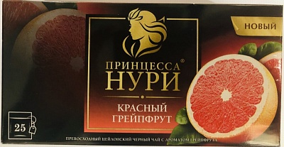 Чай Нури Красный грейпфрут  25 ПАКЕТОВ*1,5 гр*18шт(Орими-Трэйд)