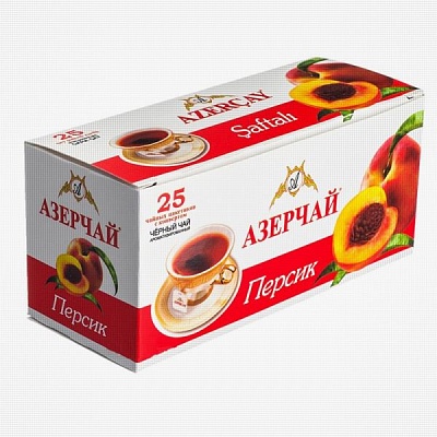 Чай Azercay черный с персиком 25пак*1,8гр*24шт (с конвертом) арт.270