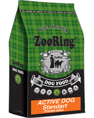 Корм ZooRing Active Dog Standart 2кг Мясной микс Корм для собак (425235)