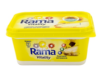 Спред растительно-жировой Rama Vitality 60% 475гр.*8 пвх