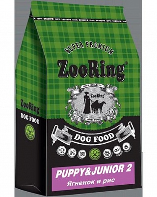 Корм ZooRing Puppy&Junior 2 (Паппи и Юниор) 2кг Ягненок и рис Корм для щенков (424559)