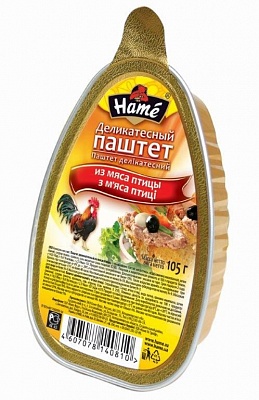 Паштет Hame 105гр.*16 деликатесный из мяса птицы ал/б