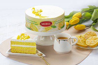 Торт Лимонный Фрэш 0,6кг (t°C=+2..+6) ТМ Мирель