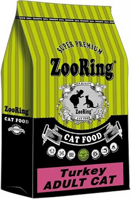 Корм ZooRing Adult Cat Turkey Индейка 10кг Корм для кошек (425730)