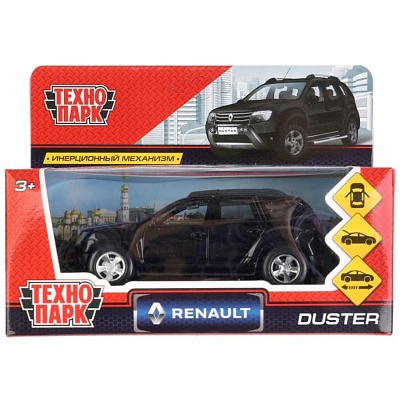 Машина металл."Технопарк" Renault Duster черный (длина 12см) / 273044 / DUSTER-BK