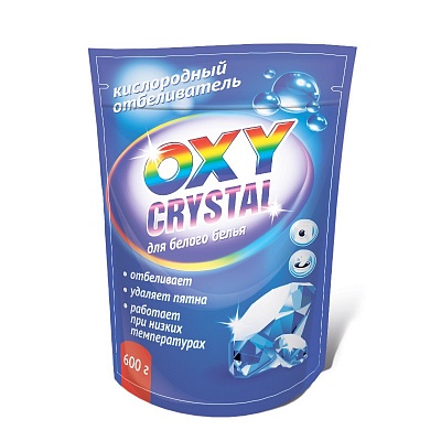 Кислородный отбеливатель OXY СRYSTAL для белого белья 600гр*16 / СТ-17
