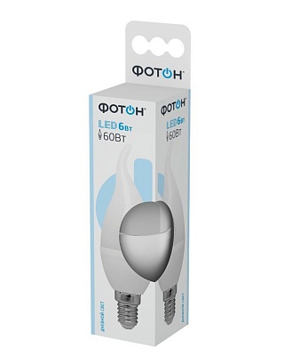 Лампа светодиодная ФОТОН LED ВXS35 6W Е14 4000K / 22828