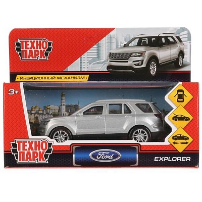 Машина металл."Технопарк" Ford Explorer серебристый  (длина 12см) / 273054 / EXPLORER-SL
