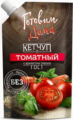 Кетчуп Готовим дома томатный 400гр.*24 д/п