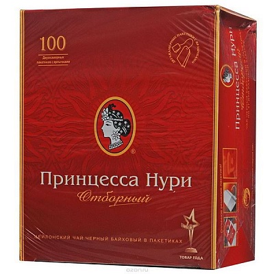 Чай Нури Отборный 100 ПАКЕТОВ*2 г/18
