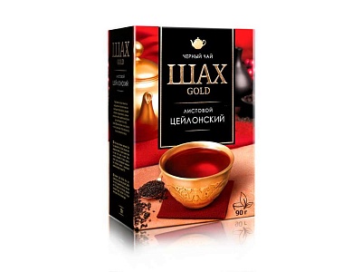 Чай Шах Голд 90гр*40шт Цейлонский листовой черный (Орими)