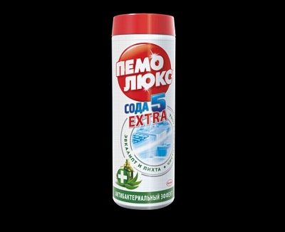 Чистящий порошок "ПЕМОЛЮКС" Антибактериальный Сода EXTRA 480гр.*36