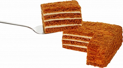 Торт Медовик со сметанным кремом  0,55кг (t°C=+2..+6) ТМ Мирэль