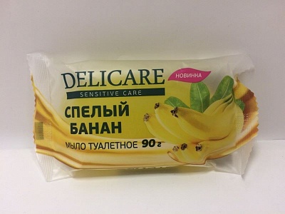 Мыло глицериновое DELICARE Спелый банан 90гр.*24 / 3086143