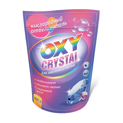 Кислородный отбеливатель OXY СRYSTAL для цветного белья 600гр*16 / СТ-18