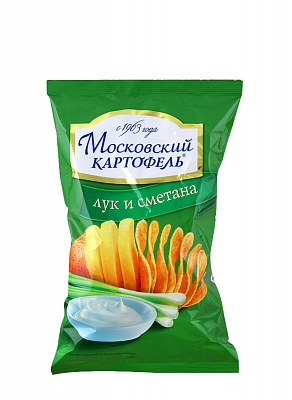 Картофель Московский 130гр*16шт Со вкусом лука и сметаны