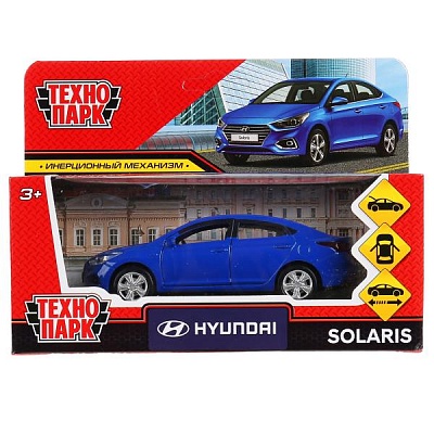 Машина металл."Технопарк" Hyundai Solaris синий (длина 12см) / 299334 / SOLARIS2-12-BU