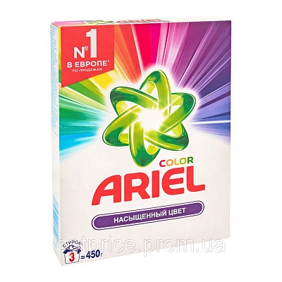 Стиральный порошок "ARIEL" автомат Насыщенный цвет 450гр.*11