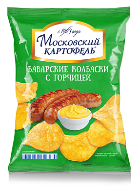 Картофель Московский 70гр со вкусом баварских колбасок с горчицей*12шт 