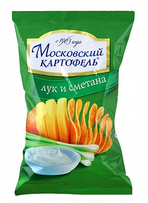 Картофель Московский 70гр со вкусом лука и сметаны*12шт 