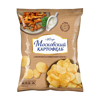 Картофель Московский 70гр со вкусом Лисичек в сливочном соусе*12шт