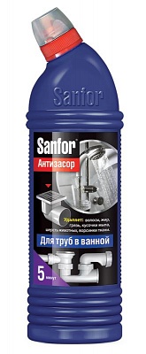 Средство SANFOR д/очистки канализационных труб в ванной 750гр*15шт (18652)