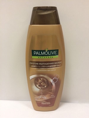 Шампунь PALMOLIVE Натурэль 2в1 Против выпадения волос (с кератином и маслом ШИ) 380мл.*6