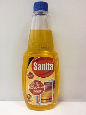 Чистящее средство SANITA спрей д/стекол (с нашатыр.спиртом) сменный блок 500гр*15шт ( 2001 )