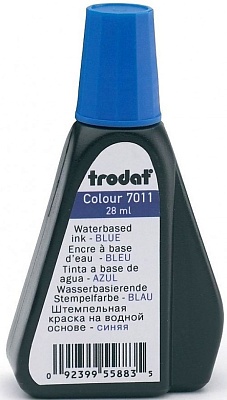 Штемпельная краска 28мл цв.синий TRОDAT (7011/ч)