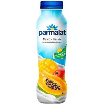 Биойогурт Пармалат питьевой манго и папайя 1,5% 290гр.*6