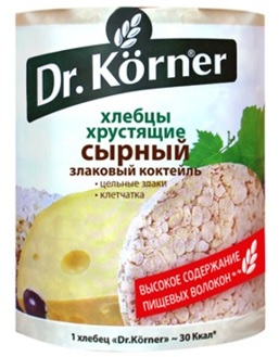 Хлебцы Dr. Korner Злаковый коктейль Сырный 100гр*20шт (Хлебпром)