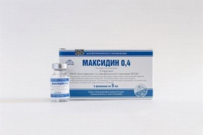 Максидин 0,4 инъекции,5мл при инфекции и аллергических заболеваниях глаз(5флак/уп) VET
