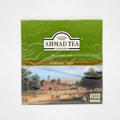 Чай Ахмад Зеленый 100 ПАКЕТОВ*2 гр*8шт
