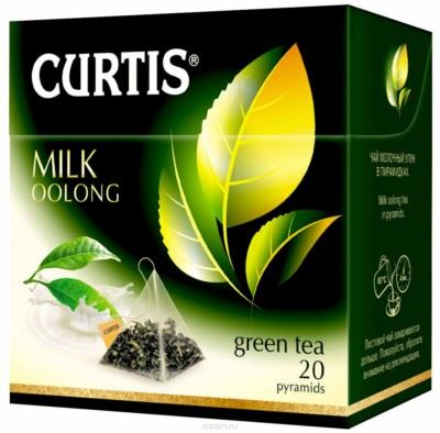 Чай Кертис Молочный Улун (Milk Oolong) пирамидки 20пак*1,7гр**12шт (зеленый)