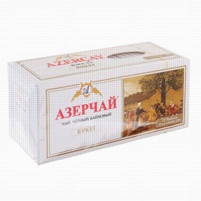 Чай Азерчай черный байховый букет 2гр*25пак*24шт (с конвертом) Азербайджан 