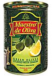 Оливки Маэстро де Олива с лимоном 300гр.*12 ж/б