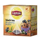 Чай Липтон пирамидки /Bluberry maffin/со вкусом черн. кекса/  20*1,6гр*12шт(черный)
