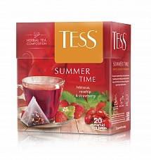 Чай Тесс Summer Time пирамидки /чайный напиток/ 20 ПАКЕТОВ/12 (травянойгибискус с малиной и ароматом фейхоа)