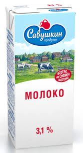 Молоко Савушкин продукт 3,1% 1л.*12 (крышка) / 1,028
