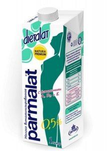 Молоко Пармалат Диеталат витаминиз. ультрапастеризованное 0,5% 1л.*12 