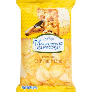 Картофель Московский 150гр*8шт Со вкусом сыра Пармезан Рифлёные