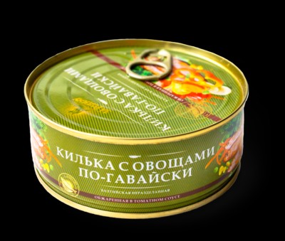 Килька балтийская в т/с с овощами по-гавайски 240гр.*24 ж/б с/к За Родину